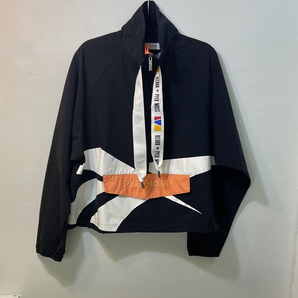 Reebok Jackets & Blazers - Reebok Pyer Moss Black Orange and White Windbreaker Jacket.New With Tags. Size-M
